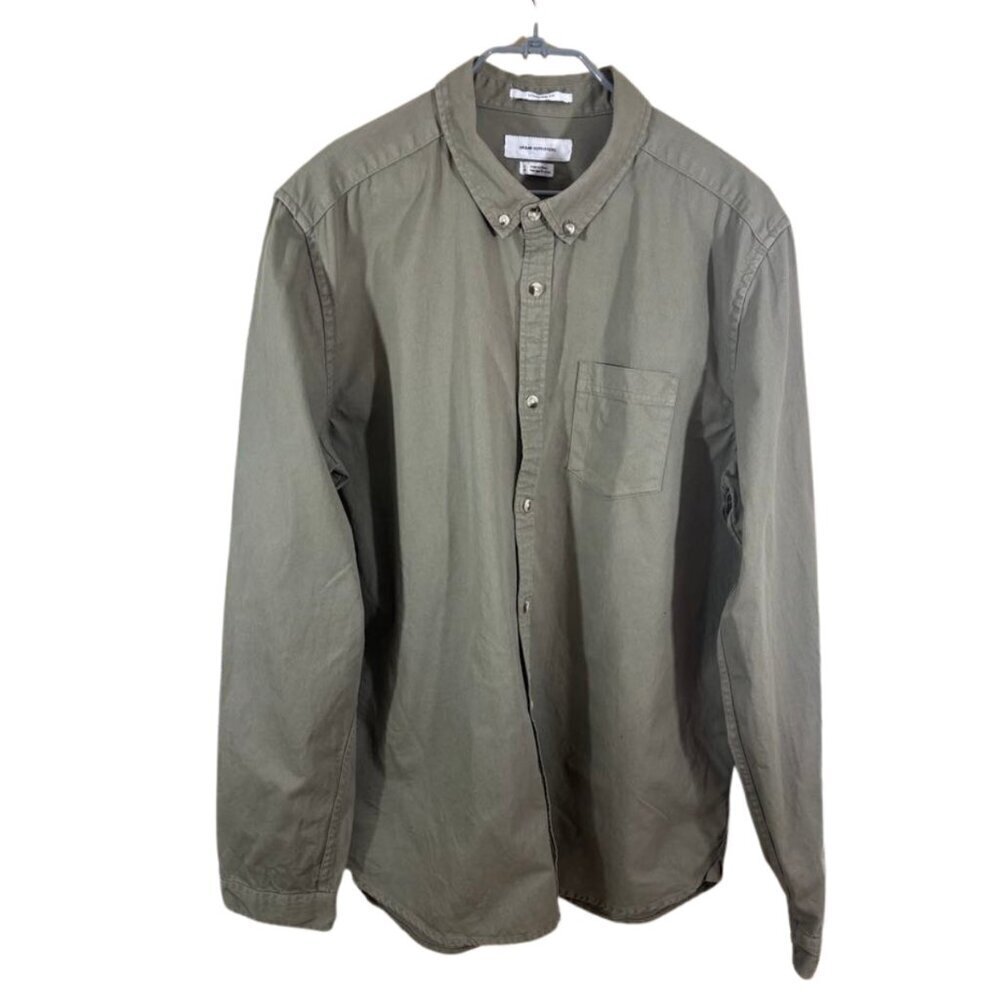 Urban Outfitters Men's Large Kaki Button down Shirt